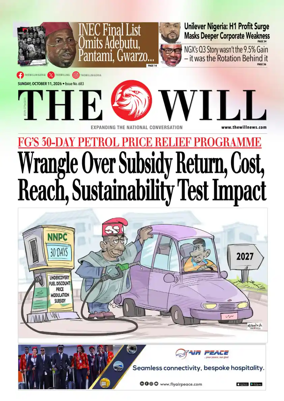 Cover of THEWILL NEWSPAPER