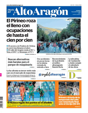 Cover of Diario del Alto Aragon