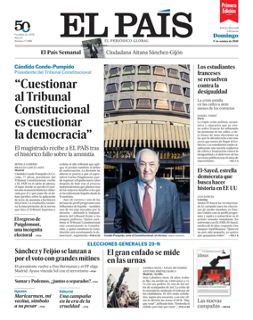 Cover of EL PAIS primera edicion