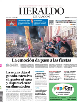 Cover of Heraldo de Aragon