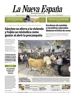 Cover of La Nueva Espana (Occidente)