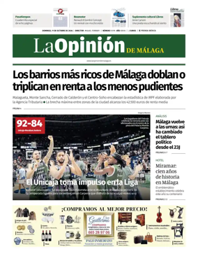 Cover of La Opinion de Malaga