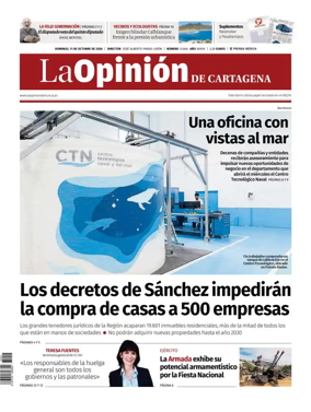 Cover of La Opinion de Murcia (Cartagena)