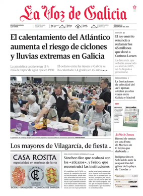 Cover of La Voz de Galicia (Arousa)