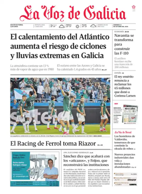 Cover of La Voz de Galicia (Ferrol)