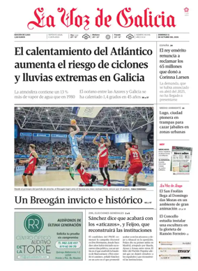 Cover of La Voz de Galicia (Lugo)