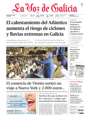 Cover of La Voz de Galicia (Viveiro)