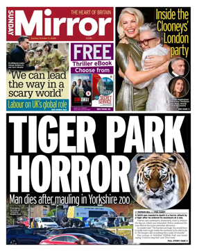 Cover of Sunday Mirror