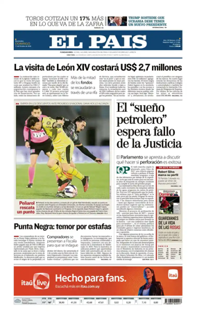 Cover of El Pais (Uruguay)