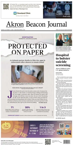 Cover of Akron Beacon Journal