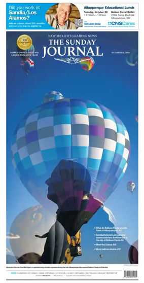 Cover of Albuquerque Journal