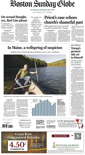 Cover of Boston Sunday Globe