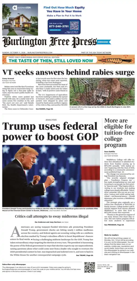 Cover of Burlington Free Press