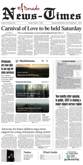 Cover of El Dorado News-Times (VCID - Camden News)