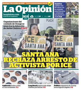 Cover of La Opinion