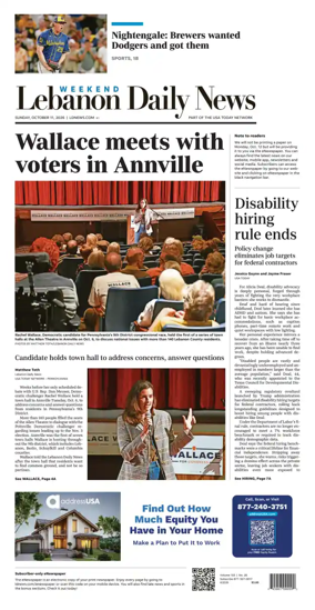 Cover of Lebanon Daily News