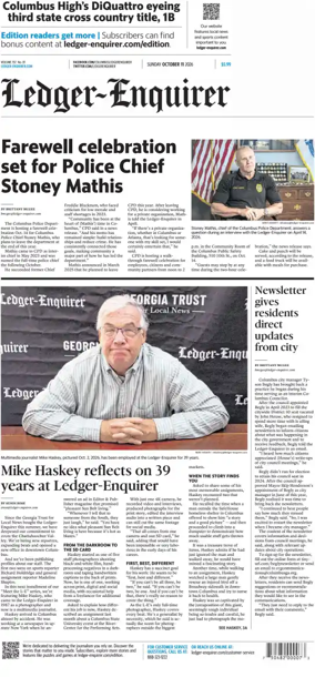 Cover of Ledger-Enquirer (Sunday)