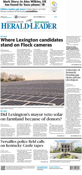 Cover of Lexington Herald-Leader (Sunday)