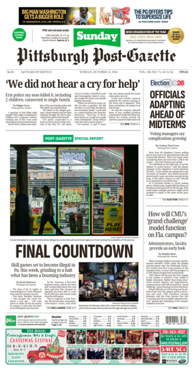 Cover of Pittsburgh Post-Gazette