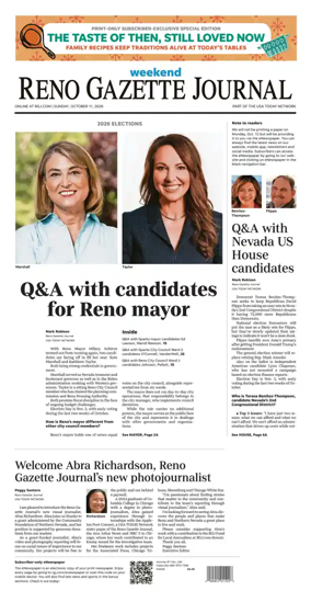 Cover of Reno Gazette Journal