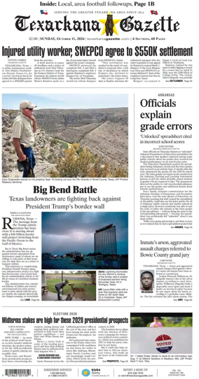 Cover of Texarkana Gazette