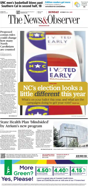 Cover of The News & Observer (Sunday)