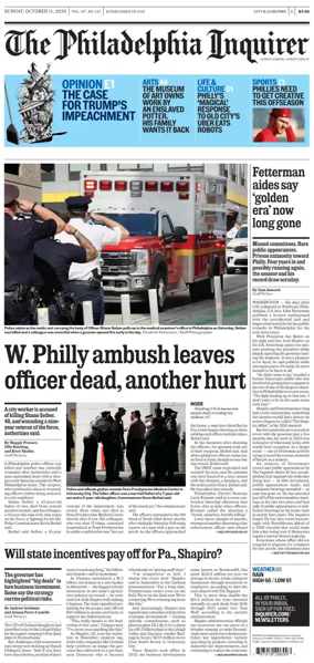 Cover of The Philadelphia Inquirer (South Jersey edition)