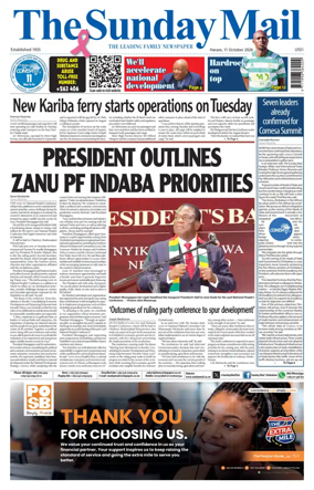 Cover of The Sunday Mail (Zimbabwe)