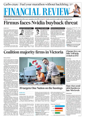 Cover of The Australian Financial Review
