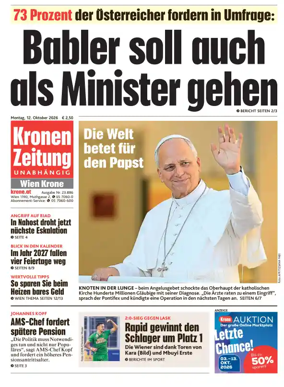 Cover of Kronen Zeitung