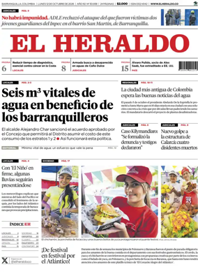 Cover of El Heraldo (Colombia)