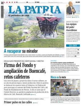 Cover of La Patria (Colombia)