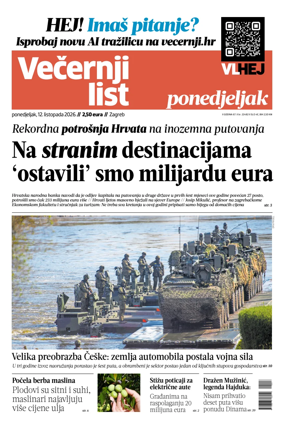 Cover of Vecernji list - Zagreb