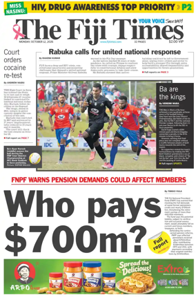 Cover of The Fiji Times