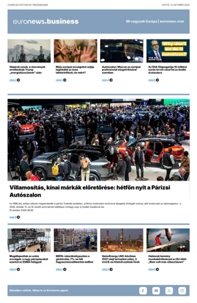 Cover of Euronews Business (Hungarian)