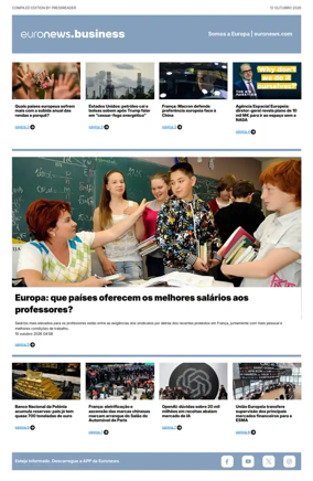 Cover of Euronews Business (Portuguese)