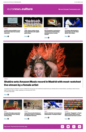 Cover of Euronews Culture and Sport Compiled Edition