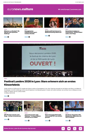 Cover of Euronews Culture and Sport (German)