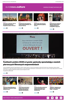 Cover of Euronews Culture and Sport (Polish)