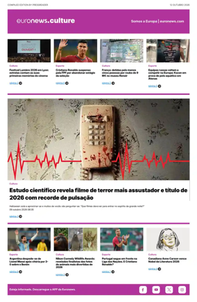 Cover of Euronews Culture and Sport (Portuguese)