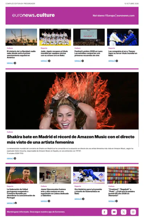 Cover of Euronews Culture and Sport (Spanish) Compiled Edition