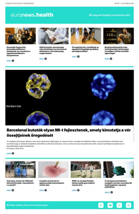 Cover of Euronews Health (Hungarian)