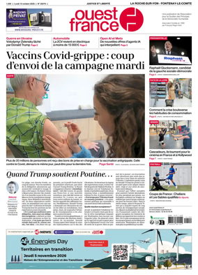 Cover of Ouest France (La Roche-sur-Yon - Fontenay-le-Comte)