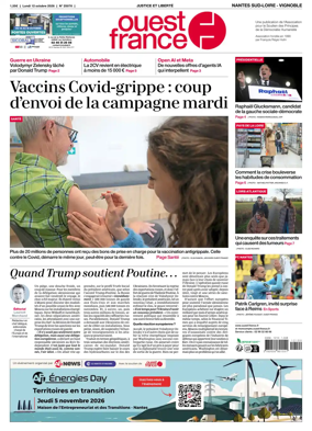 Cover of Ouest France (Nantes / Sud-Loire / Vignoble)