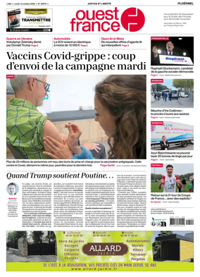 Cover of Ouest France (Ploermel)