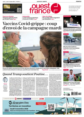 Cover of Ouest France (Pontivy)