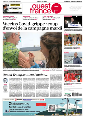 Cover of Ouest-France (Quimper Centre-Finistere)