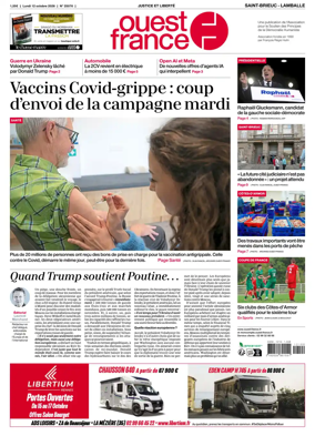 Cover of Ouest-France (Saint-Brieuc Lamballe)