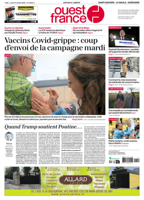 Cover of Ouest France (Saint-Nazaire La Baule Guerande)