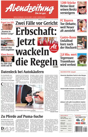 Cover of Abendzeitung Munchen